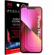 MARGOUN 3 Pack for iPhone 14 Screen Protector Tempered Glass Clear