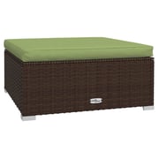 vidaXL 5 Piece Garden Lounge Set with Cushions Poly Rattan Brown vidaXL 5 Piece Garden Lounge Set with Cushions Poly Rattan Brown