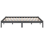 Vidaxl Bed Frame Grey Solid Wood Pine 120x200 Cm Vidaxl Bed Frame Grey Solid Wood Pine 120x200 Cm