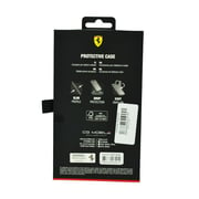 Ferrari Hc Pu Carbon Effect Case With Italian Flag Line For Iphone 14 Pro Max Black