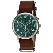 Timex TW2P97400 Weekender Quartz Brown Leather Watch Unisex Timex TW2P97400 Weekender Quartz Brown Leather Watch Unisex