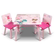 Sunshine Unicorn Design Kids Wooden Table & Chair Set Pink Sunshine Unicorn Design Kids Wooden Table & Chair Set Pink