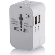 Lavish Travel Adapter,worldwide All In One Universal Power Wall Charger Ac Power Plug Adapter With Dual Usb Charging Ports For Usa Eu Uk Aus Cell Phone Laptop (white) Lavish Travel Adapter,worldwide All In One Universal Power Wall Charger Ac Power Plug Adapter With Dual Usb Charging Ports For Usa Eu Uk Aus Cell Phone Laptop (white)