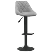 Vidaxl Bar Stool Light Grey Velvet Vidaxl Bar Stool Light Grey Velvet