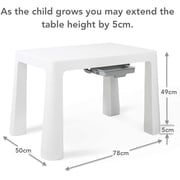 Home Canvas Multi Functional Early Learning Study Table & Chair Set, Table and Chair for Kids of 3 Years and Above White and Grey Home Canvas Multi Functional Early Learning Study Table & Chair Set, Table and Chair for Kids of 3 Years and Above White and Grey