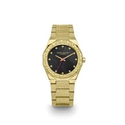 Daisy Dixon London Womens Quartz Watch Alessandra #26 Gold Bracelet With Leopard Print Links With Black Sunray Leopard Print Dial - D Dd173gm Daisy Dixon London Womens Quartz Watch Alessandra #26 Gold Bracelet With Leopard Print Links With Black Sunray Leopard Print Dial - D Dd173gm