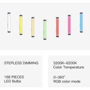 عصا إضاءة الفيديو LED يدوي RGB، عصا إضاءة للتصوير الفوتوغرافي، Cri98+,tlci 98+، الألوان الكاملة Rgb بدرجة من 0 إلى 360، حرارة اللون قابلة للتعديل 3200 كلفن إلى 6200 كلفن، مع بطارية مدمجة قابلة لإعادة الشحن من واي سي أونيون عصا إضاءة الفيديو LED يدوي RGB، عصا إضاءة للتصوير الفوتوغرافي، Cri98+,tlci 98+، الألوان الكاملة Rgb بدرجة من 0 إلى 360، حرارة اللون قابلة للتعديل 3200 كلفن إلى 6200 كلفن، مع بطارية مدمجة قابلة لإعادة الشحن من واي سي أونيون