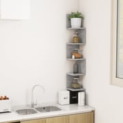 Vidaxl Wall Corner Shelf Concrete Grey 20x20x127.5 Cm Chipboard Vidaxl Wall Corner Shelf Concrete Grey 20x20x127.5 Cm Chipboard