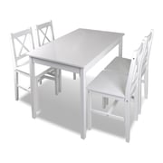 vidaXL 5 Piece Dining Set White vidaXL 5 Piece Dining Set White