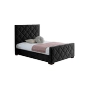 Velvet Bed Frame King Bed Black price in Bahrain, Buy Velvet Bed Frame