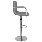 Vidaxl Bar Stool Grey Faux Leather Vidaxl Bar Stool Grey Faux Leather