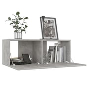 vidaXL TV Cabinet Concrete Grey 80x30x30 cm Engineered Wood