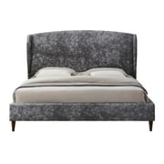 MooBoo Maddie 180cm Velvet Effect Silver King Size Bed
