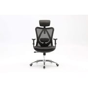 Mahmayi M18-025 Ergonomics Office Chair Computer Chair Desk Chair, Adjustable Headrests Chair Backrest and Armrest'S Mesh Chair (Black)
