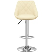 Vidaxl Bar Stools 2 Pcs Cream Faux Leather Vidaxl Bar Stools 2 Pcs Cream Faux Leather