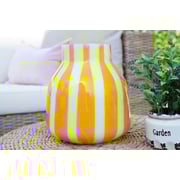 Trone Vase Yellow/white 21x26cm