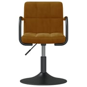 Vidaxl Swivel Dining Chairs 2 Pcs Brown Velvet Vidaxl Swivel Dining Chairs 2 Pcs Brown Velvet