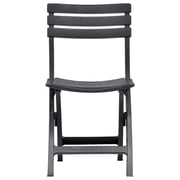vidaXL Folding Garden Chairs 2 pcs Plastic Anthracite vidaXL Folding Garden Chairs 2 pcs Plastic Anthracite