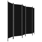 Vidaxl 5-panel Room Divider Black 250x180 Cm Vidaxl 5-panel Room Divider Black 250x180 Cm