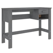 Vidaxl Desk Dark Grey 110x40x75 Cm Solid Wood Pine Vidaxl Desk Dark Grey 110x40x75 Cm Solid Wood Pine