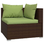 vidaXL 9 Piece Garden Lounge Set with Cushions Poly Rattan Brown vidaXL 9 Piece Garden Lounge Set with Cushions Poly Rattan Brown