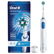 أورال-بي كروس أكشن فرشاة أسنان كهربائية بيضاء