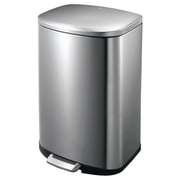 EKO Della Stainless Steel Rectangular Step Waste Bin with Soft Close Lid, 50-Litres