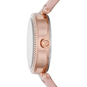 Michael Kors Parker Pave Rose Gold Leather Analog Women Watch MK6808 Michael Kors Parker Pave Rose Gold Leather Analog Women Watch MK6808