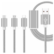 Xcell CB120MLC 3in1 Charging Cable 1M Silver Xcell CB120MLC 3in1 Charging Cable 1M Silver
