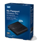 Western Digital My Passport Wireless Pro 1TB Black WDBVPL0010BBKEESN Western Digital My Passport Wireless Pro 1TB Black WDBVPL0010BBKEESN