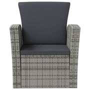 vidaXL 8 Piece Garden Lounge Set with Cushions Poly Rattan Grey vidaXL 8 Piece Garden Lounge Set with Cushions Poly Rattan Grey