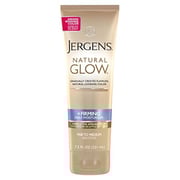 Jergens Natural Glow +FIRMING Body Lotion, Fair to Medium Skin Tone, 7.5 Ounce Sunless Tanning Daily Moisturizer with Collagen and Elastin. Helps to Visibly Reduce Cellulite Jergens Natural Glow +FIRMING Body Lotion, Fair to Medium Skin Tone, 7.5 Ounce Sunless Tanning Daily Moisturizer with Collagen and Elastin. Helps to Visibly Reduce Cellulite