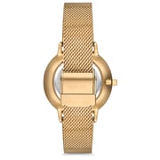 Omax Sparkle Collection Gold Mesh Analog Watch For Women SPM02G21I