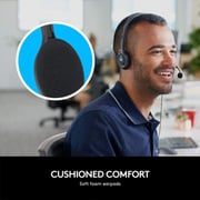 Logitech Wireless Keyboard & Mouse Combo Black + Stereo Headset Bundle