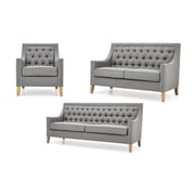 Asghar Furniture - Fayre Premier Sofa Set - Grey, Three Seater Asghar Furniture - Fayre Premier Sofa Set - Grey, Three Seater