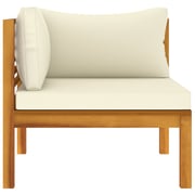 Vidaxl 2 Piece Sofa Set With Cream White Cushions Solid Acacia Wood Vidaxl 2 Piece Sofa Set With Cream White Cushions Solid Acacia Wood