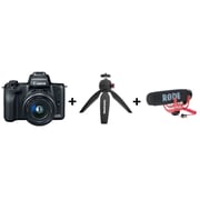 Canon EOS M50 Mirrorless Digital Camera Black With EF-M 15-45 IS STM Lens + Vlogger Kit Canon EOS M50 Mirrorless Digital Camera Black With EF-M 15-45 IS STM Lens + Vlogger Kit