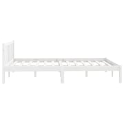 vidaXL Bed Frame White Solid Pinewood 120x200 cm