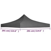 vidaXL Party Tent Roof 3x3 m Anthracite vidaXL Party Tent Roof 3x3 m Anthracite