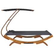 vidaXL Outdoor Lounge Bed with Canopy 165x203x138 cm Solid Bent Wood Anthracite vidaXL Outdoor Lounge Bed with Canopy 165x203x138 cm Solid Bent Wood Anthracite