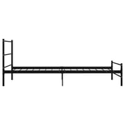 vidaXL Bed Frame Black Metal 90x200 cm vidaXL Bed Frame Black Metal 90x200 cm