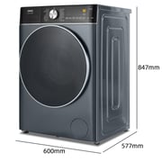 CHiQ CG100-14686BHSS Front Load Washing and dryer combo 10 kg AI One Touch Cleaning, 16 Types Cleaning Modes, Inventer Motor, Large Drum, Child Lock, Stainless Steel