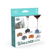 Fred & Friends Fred Wine Lives Kitty Drink Markers, Set Of 6