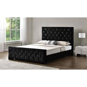 Arya Bedframe King Bed without Mattress Charcoal Grey