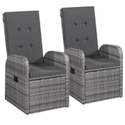 vidaXL 7 Piece Garden Dining Set with Cushions Grey vidaXL 7 Piece Garden Dining Set with Cushions Grey