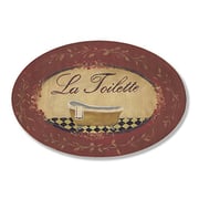 The Stupell Home Decor Collection La Toilette With Gold Claw Foot Tub Rustic Red Oval Bathroom Wall Plaque The Stupell Home Decor Collection La Toilette With Gold Claw Foot Tub Rustic Red Oval Bathroom Wall Plaque