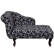 Vidaxl Fabric Chaise Longue With Left Armrest Floral Design Black Vidaxl Fabric Chaise Longue With Left Armrest Floral Design Black