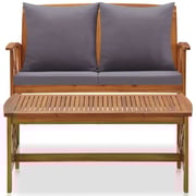 Vidaxl 2 Piece Garden Lounge Set With Cushions Solid Acacia Wood Vidaxl 2 Piece Garden Lounge Set With Cushions Solid Acacia Wood