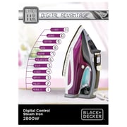 Black & Decker Steam Iron 2800 Watts X2250B5 Black & Decker Steam Iron 2800 Watts X2250B5