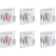 Maisona Multi-purpose Mop Holder Clip 6 Pcs Self Adhesive Mop Holder, Wall Mounted Storage Organizer Racks, Brush Broom Hanger Storage Rack, No Drilling Tools Hook For Kitchen Bathroom Maisona Multi-purpose Mop Holder Clip 6 Pcs Self Adhesive Mop Holder, Wall Mounted Storage Organizer Racks, Brush Broom Hanger Storage Rack, No Drilling Tools Hook For Kitchen Bathroom